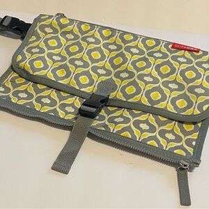 Skip Hop Gray and Yellow Clutch (without Changing Mat & Wipes Case)